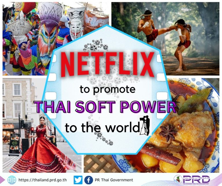 For international soft power promotion, Netflix will partner with the Thailand Film Office