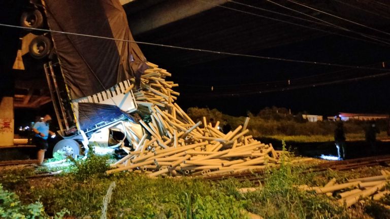 Ten-Wheeler Truck Plummets Off Bridge, Blocks Eastern Railway; One Injured, Driver Admits Falling Asleep