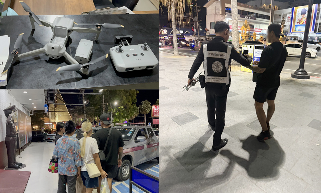 Swedish tourist detained for drone use in Pattaya